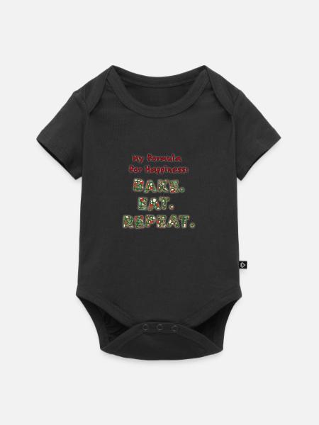 Happy X-Mas - Baby Premium Kurzarmbody - Schwarz