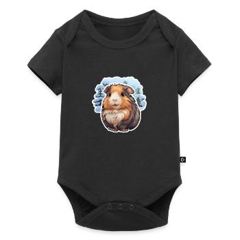 Winter guinea pig - Baby Premium short-sleeve bodysuit - black - Front