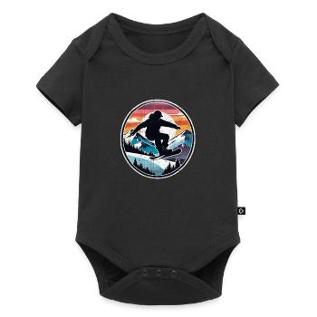 snowboard neige et ski - Body à manches courtes Premium Bébé - noir - Devant