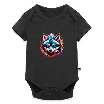 Wolf Tattoo - Baby Premium short-sleeve bodysuit - black - Front