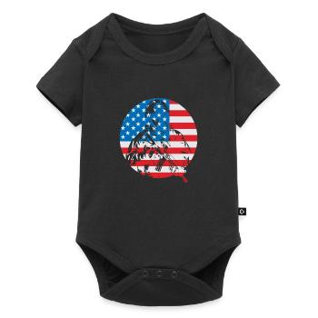 Army War Military Uniform Force Soldier Camouflage - Baby Premium short-sleeve bodysuit - black - Front
