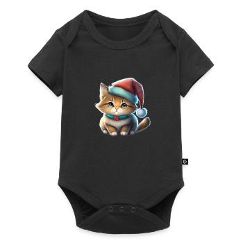 Cute Cat, Cat Christmas Gift, Red Cat - Baby Premium short-sleeve bodysuit - black - Front