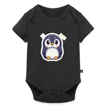 Penguin Lover - Baby Premium short-sleeve bodysuit - black - Front