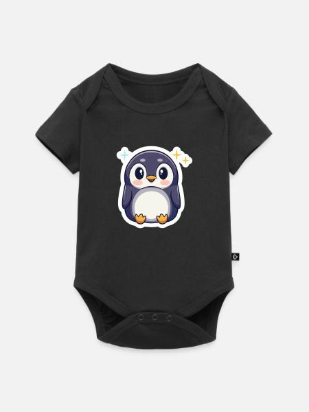 Pinguin-Liebhaber - Baby Premium Kurzarmbody - Schwarz