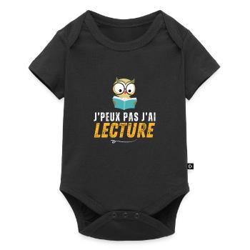 Je peux pas jai lecture - Body à manches courtes Premium Bébé - noir - Devant