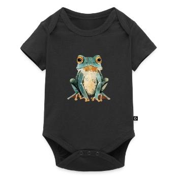 Frog - Baby Premium short-sleeve bodysuit - black - Front
