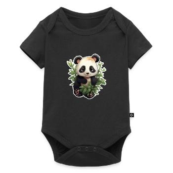 Panda Mignon - Body à manches courtes Premium Bébé - noir - Devant