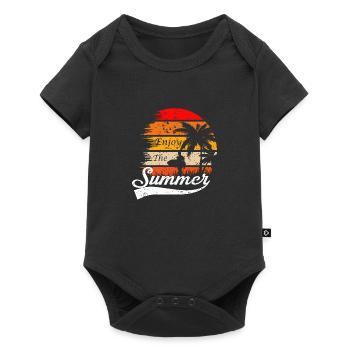 Vacation early summer late summer summer holiday holiday sea - Baby Premium short-sleeve bodysuit - black - Front