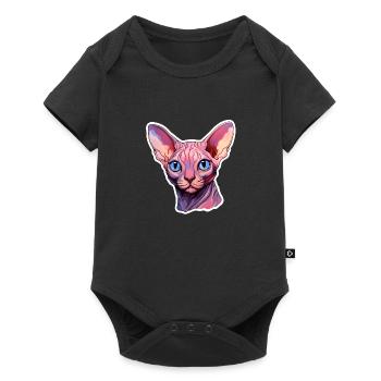 Sphynx Cat Head - Baby Premium short-sleeve bodysuit - black - Front