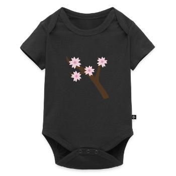Branche de Sakura - Body à manches courtes Premium Bébé - noir - Devant