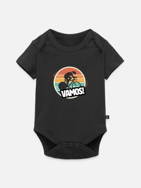Vamos Retro-Bahnradfahrer - Baby Premium Kurzarmbody - Schwarz