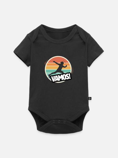 Vamos Retro Fechten - Baby Premium Kurzarmbody - Schwarz