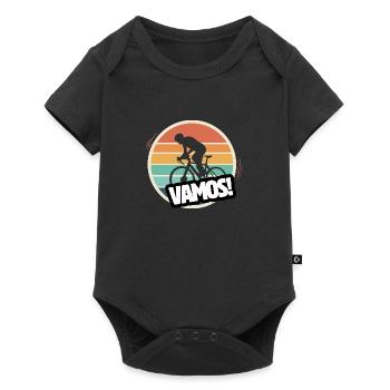 Vamos Retro MTB Cycling - Baby Premium short-sleeve bodysuit - black - Front