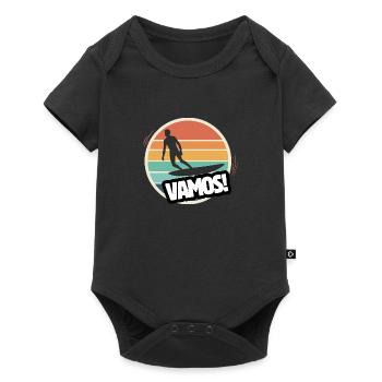 Vamos Retro Surf - Baby Premium short-sleeve bodysuit - black - Front
