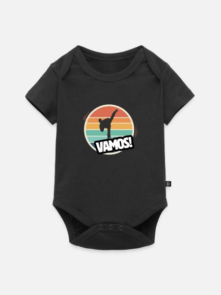 Vamos Retro Taekwondo - Baby Premium Kurzarmbody - Schwarz