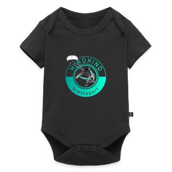 Windkind kiter - Baby Premium Kurzarmbody - Schwarz - Vorne