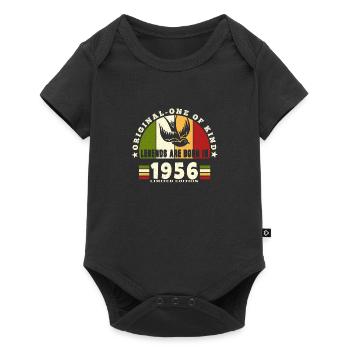1956 Vintage Anniversaire Légende Cadeau - Body à manches courtes Premium Bébé - noir - Devant
