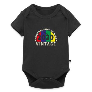 Jahrgang 2020 Retro - Bursdag - Baby Premium Kurzarmbody - Schwarz - Vorne