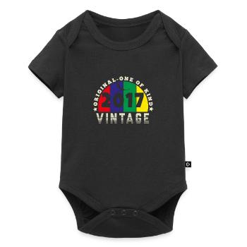 Vintage 2017 Retro - Bursdag - Baby Premium short-sleeve bodysuit - black - Front