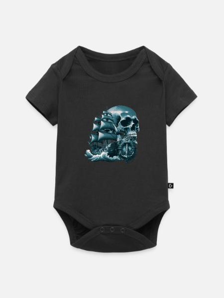 Piraten - Baby Premium Kurzarmbody - Schwarz