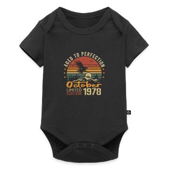Vintage Octobre 1978 - Cadeau Rétro Octobre 1978 - Body à manches courtes Premium Bébé - noir - Devant