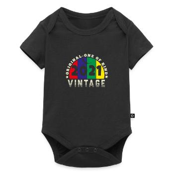 Vintage 2021 Retro - Bursdag - Body à manches courtes Premium Bébé - noir - Devant