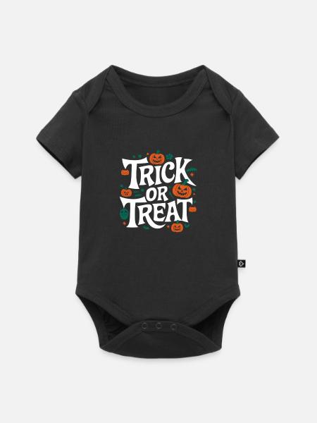 Trick or Treat - Baby Premium Kurzarmbody - Schwarz