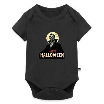 Draculas Halloween-Gruß - Baby Premium Kurzarmbody - Schwarz - Vorne
