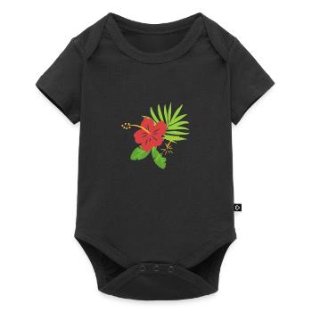 FLEUR - Body à manches courtes Premium Bébé - noir - Devant