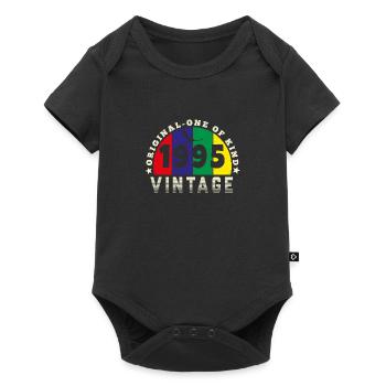 Jahrgang 1995 Retro - Bursdag - Baby Premium Kurzarmbody - Schwarz - Vorne
