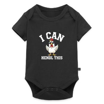 Je peux le faire, éleveur de poulets - Body à manches courtes Premium Bébé - noir - Devant