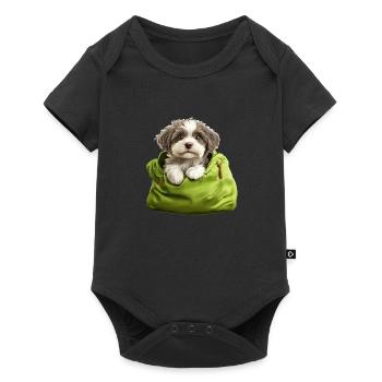 Sweet Companion – Fluffy Joy in a Green Bag - Baby Premium short-sleeve bodysuit - black - Front