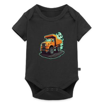 Spooky Construction Trucks Halloween Costume - Baby Premium short-sleeve bodysuit - black - Front