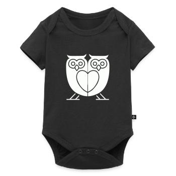 Hiboux 2 - Body à manches courtes Premium Bébé - noir - Devant