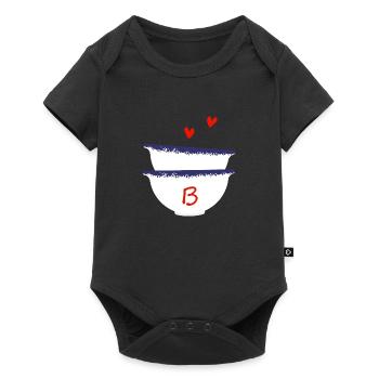 Letter B Breton Bowls - Baby Premium short-sleeve bodysuit - black - Front