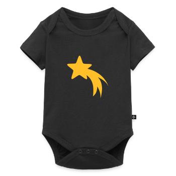 STERNSCHNUPPE - Baby Premium Kurzarmbody - Schwarz - Vorne