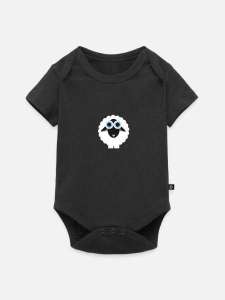 Schaf - Baby Premium Kurzarmbody - Schwarz