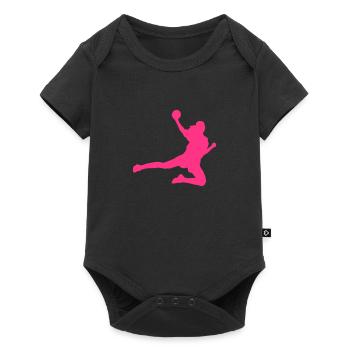 Handball - Baby Premium Kurzarmbody - Schwarz - Vorne