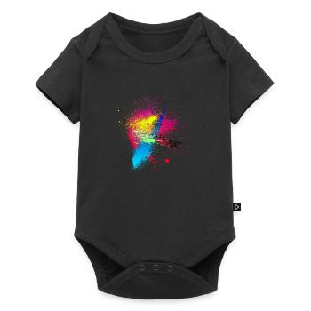 Design Abstrait Peinture - Body à manches courtes Premium Bébé - noir - Devant
