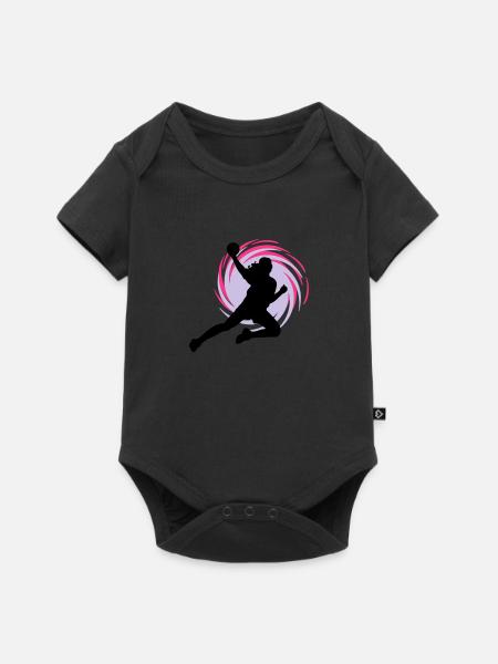 Wirbel Handballerin - Baby Premium Kurzarmbody - Schwarz