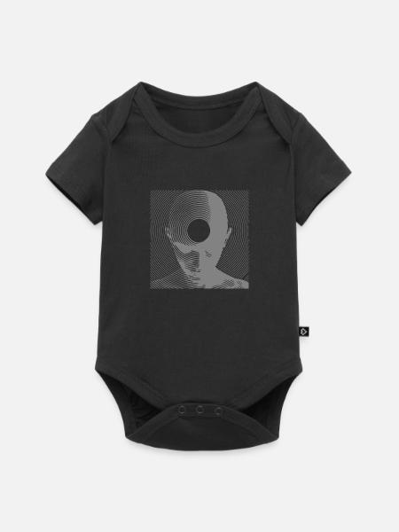 Free-Mind-grey - Baby Premium Kurzarmbody - Schwarz