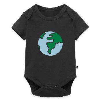 Globus - Welt - Baby Premium Kurzarmbody - Schwarz - Vorne