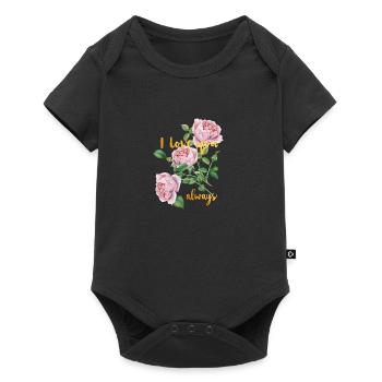 I love you- ALWAYS -Ich liebe dich- immer - Baby Premium Kurzarmbody - Schwarz - Vorne