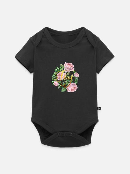 Be filled with joy - Baby Premium Kurzarmbody - Schwarz