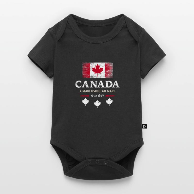 Drapeau unifolié Canada Canada Amérique Body à manches courtes Premium Bébé