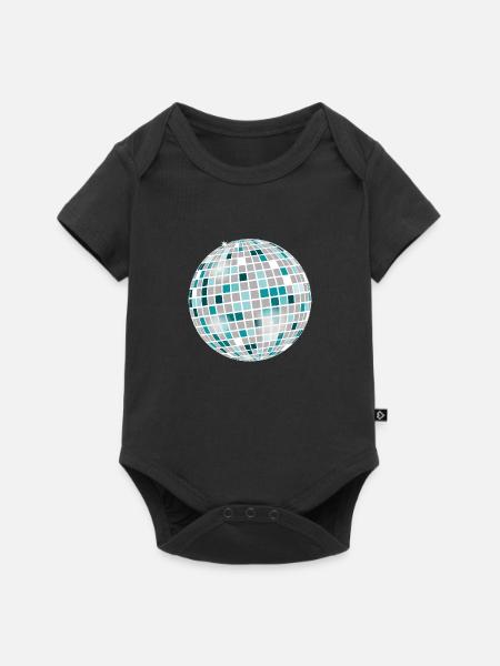 Diskokugel - Baby Premium Kurzarmbody - Schwarz