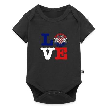 CROATIA HEART - Baby Premium short-sleeve bodysuit - black - Front
