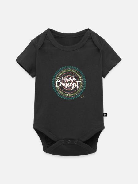 Frisches Konzept Mandala - Baby Premium Kurzarmbody - Schwarz