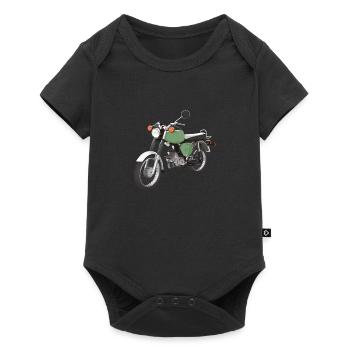 S50 yellow green - Baby Premium short-sleeve bodysuit - black - Front