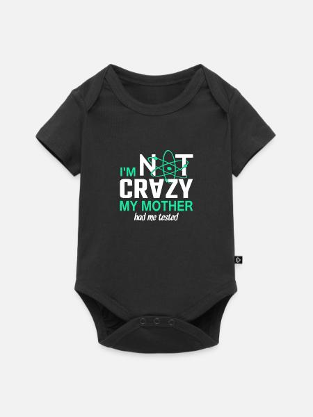 Im not Crazy - Baby Premium Kurzarmbody - Schwarz
